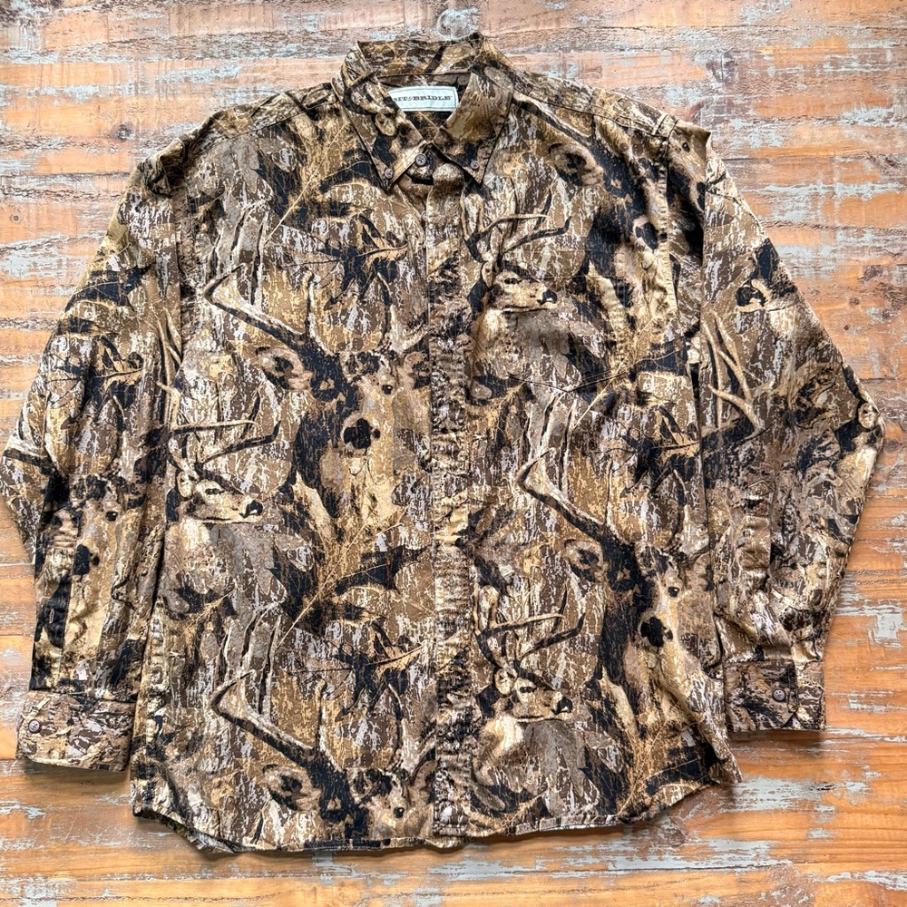 Bit & Bridal Deer AOP camouflage Button-Up Shirt